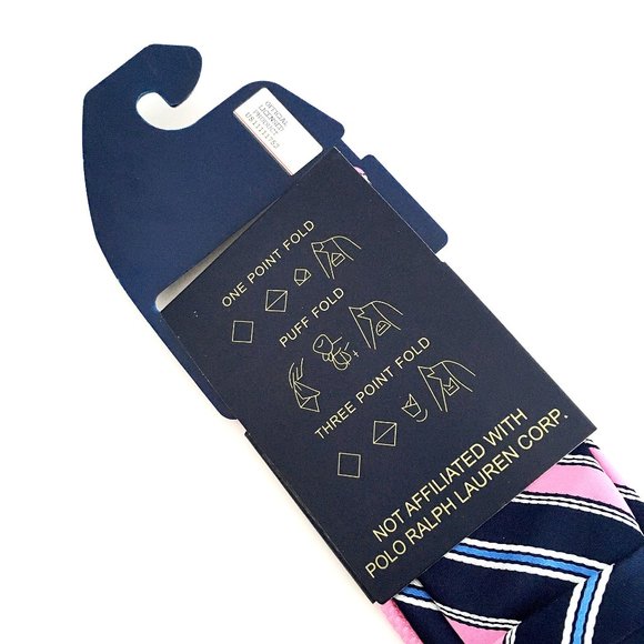 US Polo Assn by Ralph Lauren Striped Mens Tie and Pocket Handkerchief NWT - Picture 4 of 4